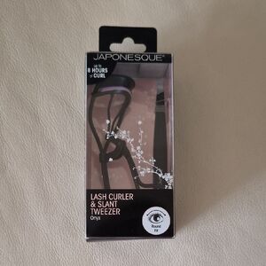 Japonesque Black Lash Curler & Slant Tweezer Set